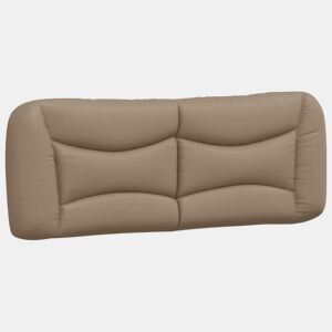 Almofadão de Cabeceira - Cabeceira de cama 140 cm couro artificial cappuccino