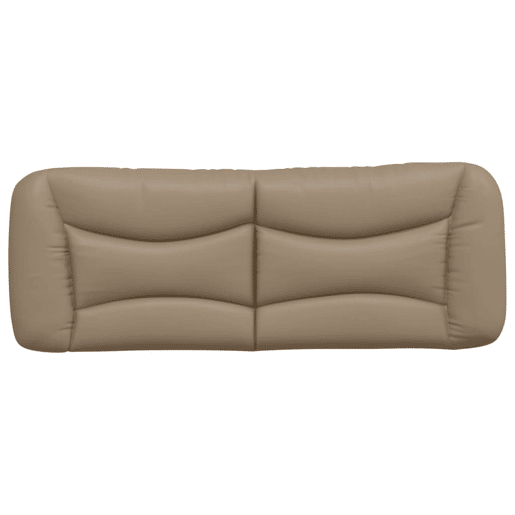 Almofadão de Cabeceira - Cabeceira de cama 140 cm couro artificial cappuccino