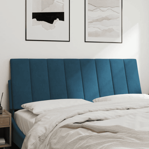 Almofadão de Cabeceira - Cabeceira de cama 120 cm veludo azul