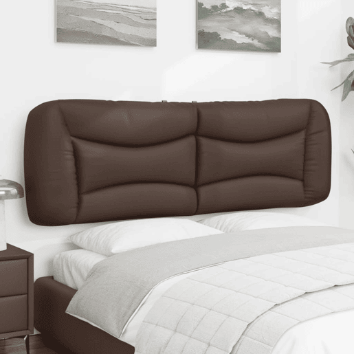 Almofadão de Cabeceira - Cabeceira de cama 160 cm couro artificial castanho
