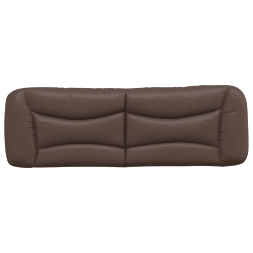Almofadão de Cabeceira - Cabeceira de cama 160 cm couro artificial castanho