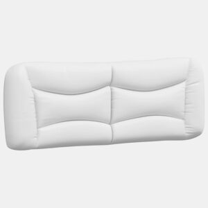 Almofadão de Cabeceira - Cabeceira de cama 140 cm couro artificial branco