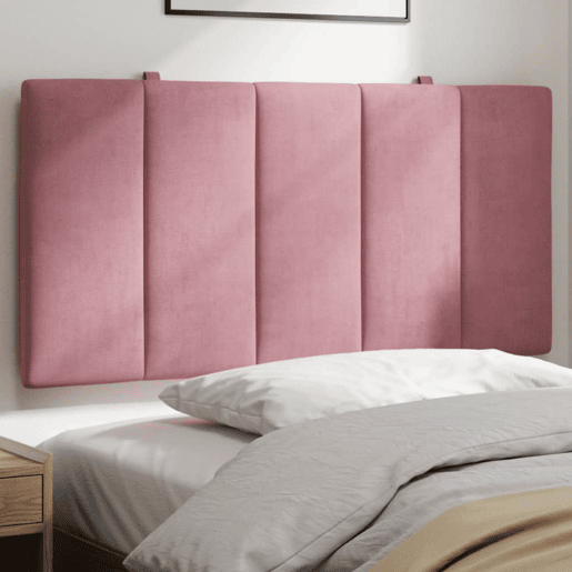 Almofadão de Cabeceira - Cabeceira de cama 100 cm veludo rosa