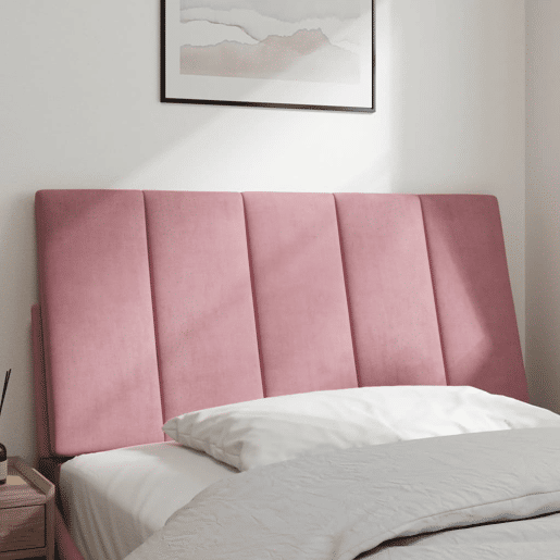 Almofadão de Cabeceira - Cabeceira de cama 100 cm veludo rosa