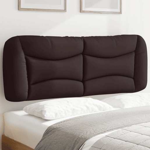 Almofadão de Cabeceira - Cabeceira de cama 140 cm tecido castanho-escuro