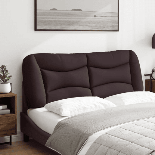 Almofadão de Cabeceira - Cabeceira de cama 140 cm tecido castanho-escuro