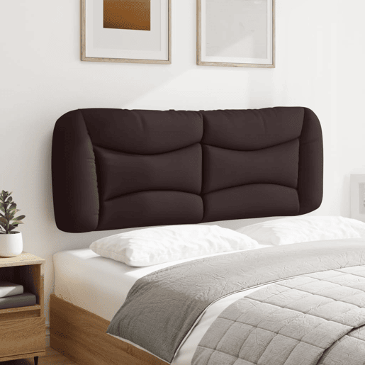 Almofadão de Cabeceira - Cabeceira de cama 140 cm tecido castanho-escuro