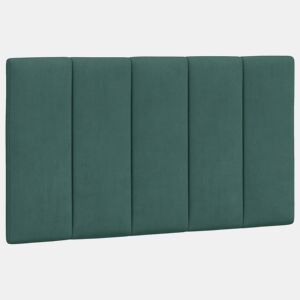 Almofadão de Cabeceira - Cabeceira de cama 80 cm veludo verde-escuro