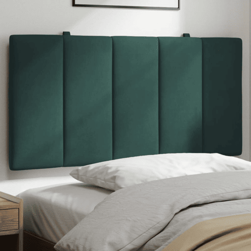Almofadão de Cabeceira - Cabeceira de cama 100 cm veludo verde-escuro