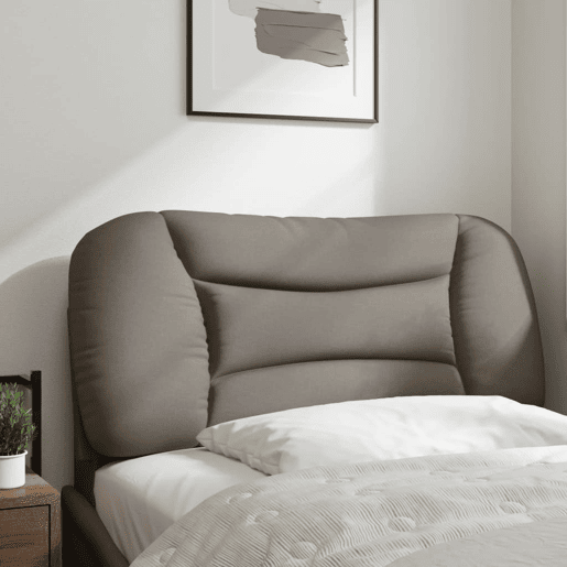Almofadão de Cabeceira - Cabeceira de cama 80 cm tecido cinzento-acastanhado