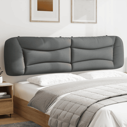Almofadão de Cabeceira - Cabeceira de cama 200 cm tecido cinzento-claro