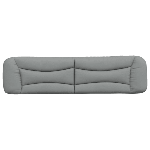 Almofadão de Cabeceira - Cabeceira de cama 200 cm tecido cinzento-claro