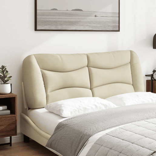 Almofadão de Cabeceira - Cabeceira de cama 140 cm tecido creme