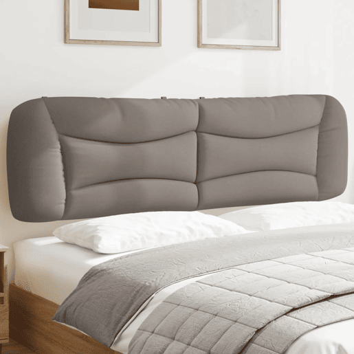 Almofadão de Cabeceira - Cabeceira de cama 180 cm tecido cinzento-acastanhado