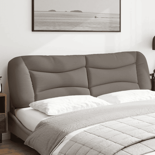 Almofadão de Cabeceira - Cabeceira de cama 180 cm tecido cinzento-acastanhado