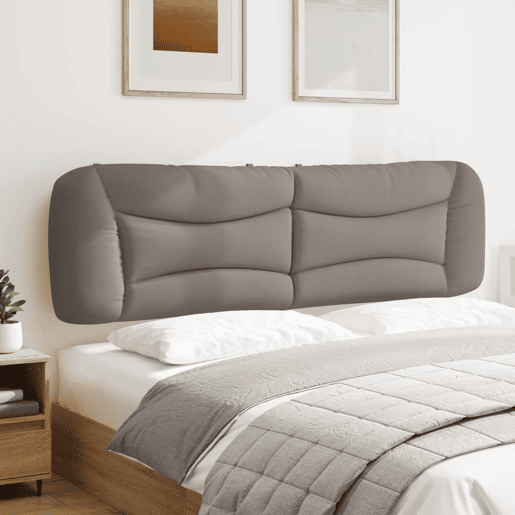 Almofadão de Cabeceira - Cabeceira de cama 180 cm tecido cinzento-acastanhado