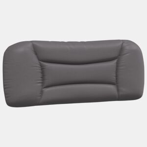 Almofadão de Cabeceira - Cabeceira de cama 100 cm couro artificial cinzento