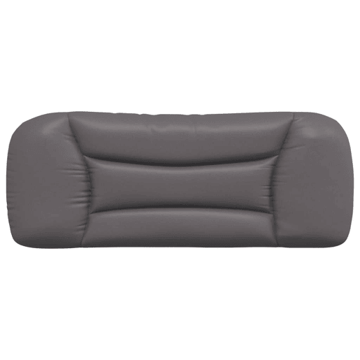 Almofadão de Cabeceira - Cabeceira de cama 100 cm couro artificial cinzento