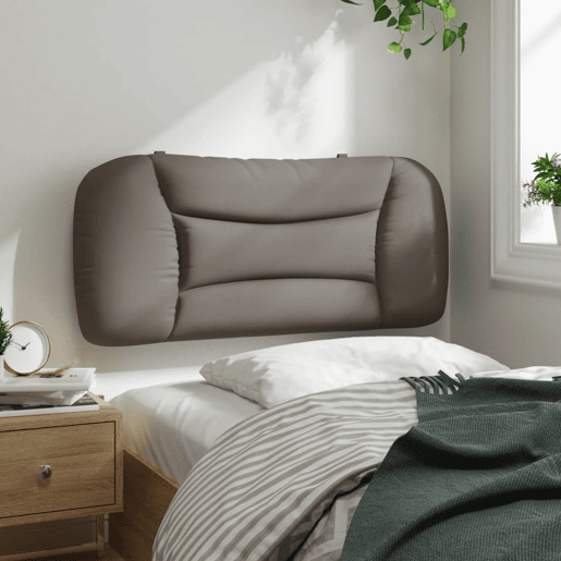 Almofadão de Cabeceira - Cabeceira de cama 90 cm tecido cinzento-acastanhado