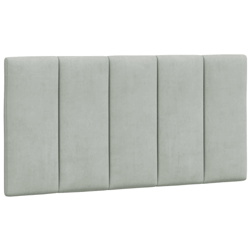 Almofadão de Cabeceira - Cabeceira de cama 100 cm veludo cinzento-claro