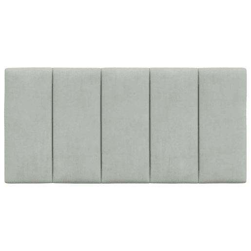 Almofadão de Cabeceira - Cabeceira de cama 100 cm veludo cinzento-claro