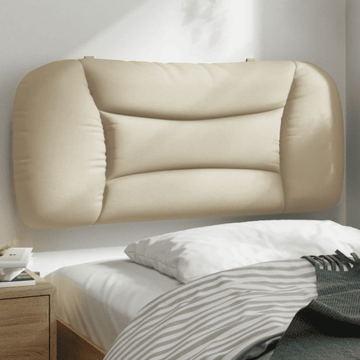 Almofadão de Cabeceira - Cabeceira de cama 80 cm tecido creme