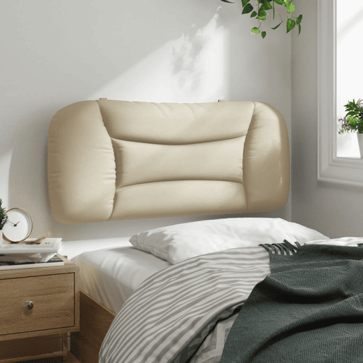 Almofadão de Cabeceira - Cabeceira de cama 80 cm tecido creme