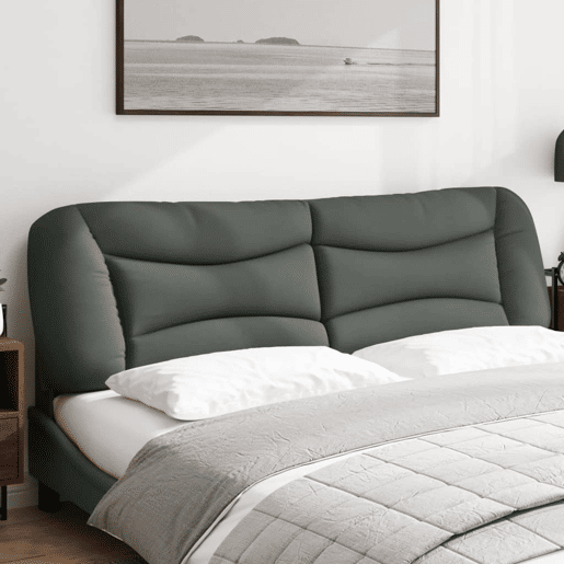 Almofadão de Cabeceira - Cabeceira de cama 180 cm tecido cinzento-escuro