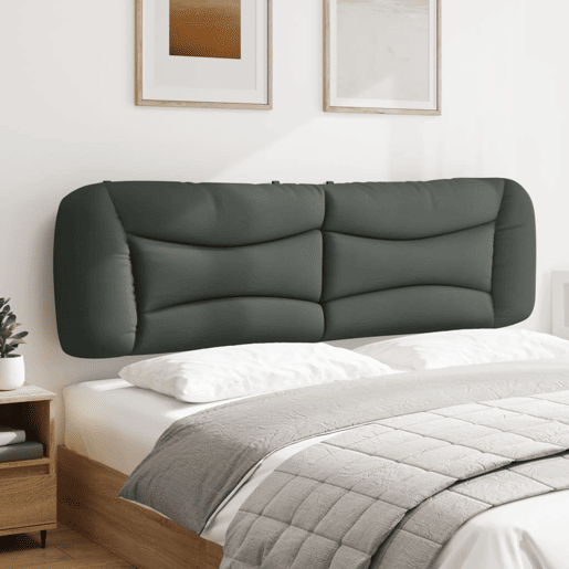 Almofadão de Cabeceira - Cabeceira de cama 180 cm tecido cinzento-escuro