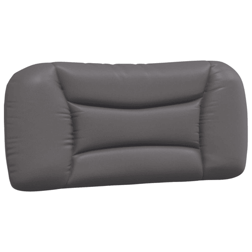Almofadão de Cabeceira - Cabeceira de cama 90 cm couro artificial cinzento