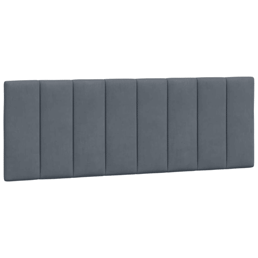 Almofadão de Cabeceira - Cabeceira de cama 120 cm veludo cinzento-escuro