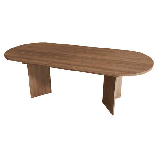 Mesa de jantar extensÃvel oval 160-200 cm de mdf,noz Mesa de jantar extensÃvel oval 160-200 cm de mdf,noz