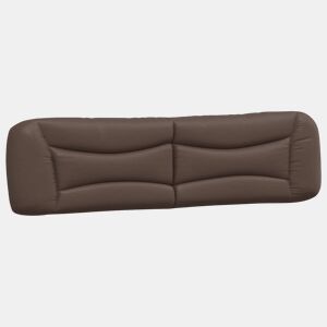 Almofadão de Cabeceira - Cabeceira de cama 200 cm couro artificial castanho