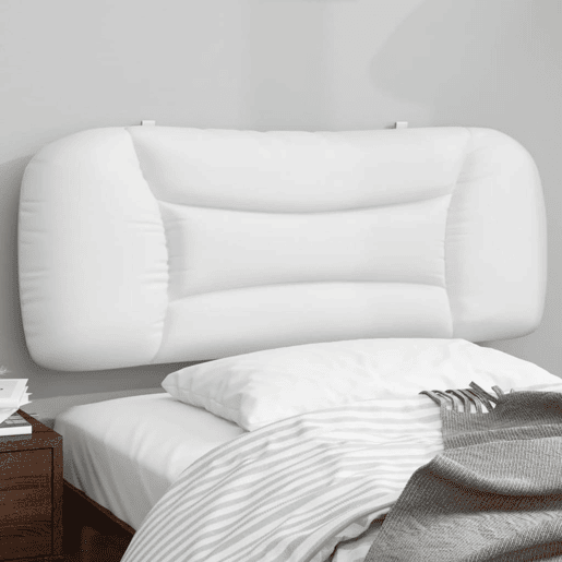 Almofadão de Cabeceira - Cabeceira de cama 100 cm couro artificial branco