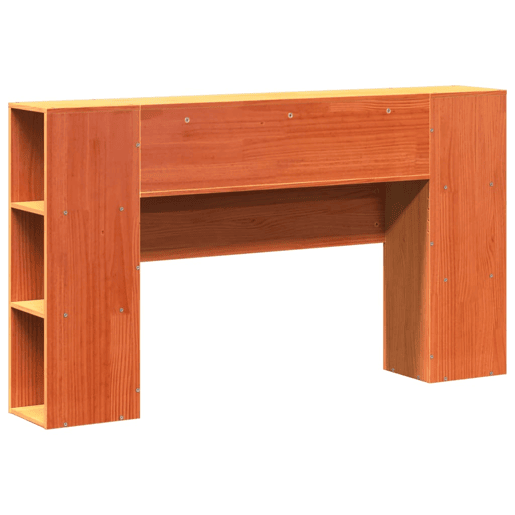 Cabeceira - Cabeceira de cama com arrumação 135 cm pinho maciço castanho-mel