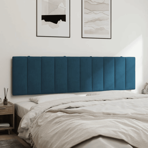 Almofadão de Cabeceira - Cabeceira de cama 180 cm veludo azul