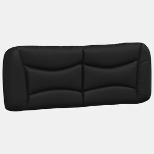 Almofadão de Cabeceira - Cabeceira de cama 140 cm couro artificial preto