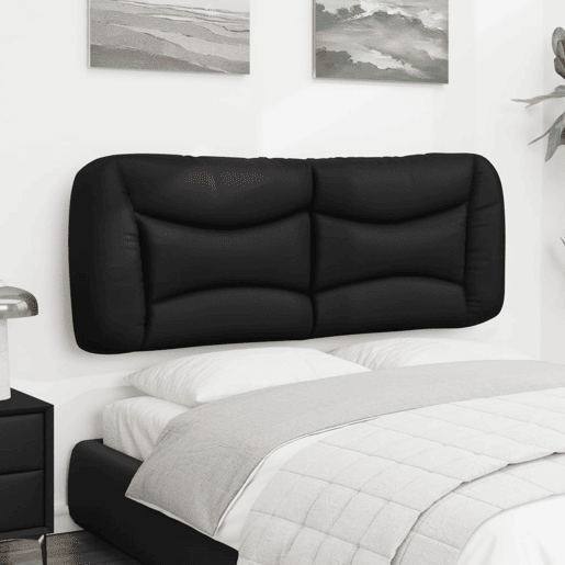 Almofadão de Cabeceira - Cabeceira de cama 140 cm couro artificial preto