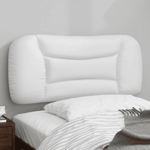 Almofadão de Cabeceira - Cabeceira de cama 90 cm couro artificial branco