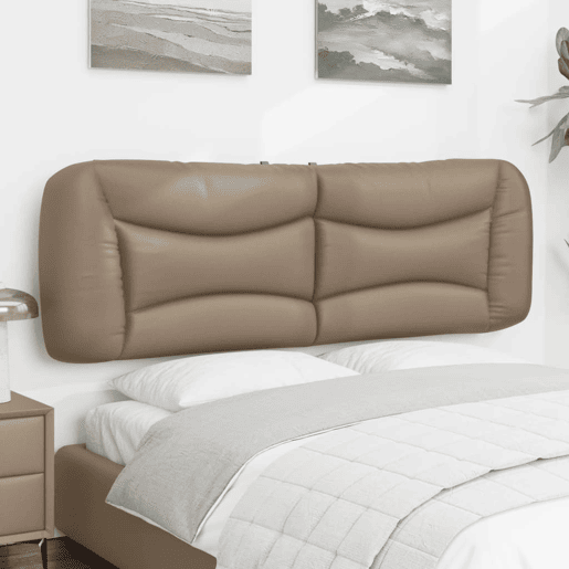 Almofadão de Cabeceira - Cabeceira de cama 160 cm couro artificial cappuccino
