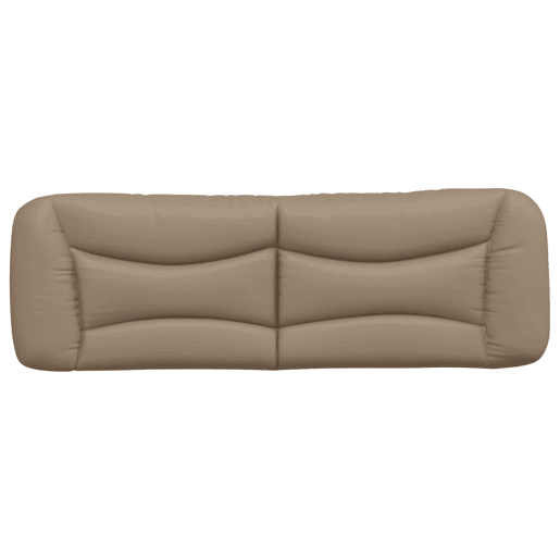 Almofadão de Cabeceira - Cabeceira de cama 160 cm couro artificial cappuccino