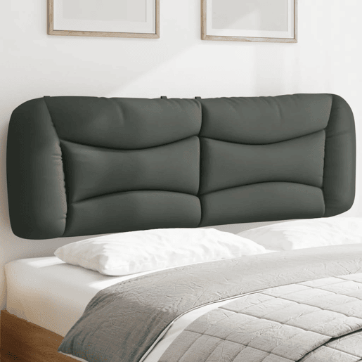 Almofadão de Cabeceira - Cabeceira de cama 160 cm tecido cinzento-escuro