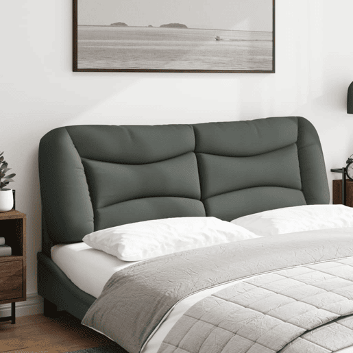 Almofadão de Cabeceira - Cabeceira de cama 160 cm tecido cinzento-escuro