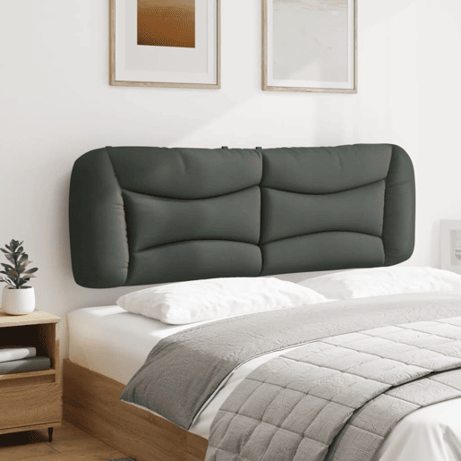 Almofadão de Cabeceira - Cabeceira de cama 160 cm tecido cinzento-escuro