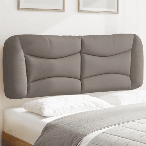 Almofadão de Cabeceira - Cabeceira de cama 140 cm tecido cinzento-acastanhado