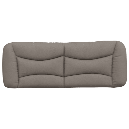 Almofadão de Cabeceira - Cabeceira de cama 140 cm tecido cinzento-acastanhado