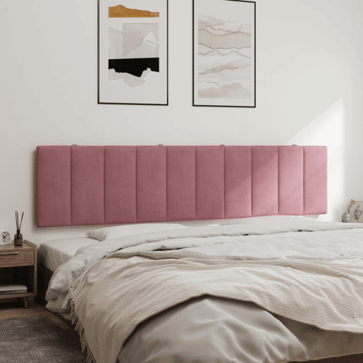 Almofadão de Cabeceira - Cabeceira de cama 200 cm veludo rosa