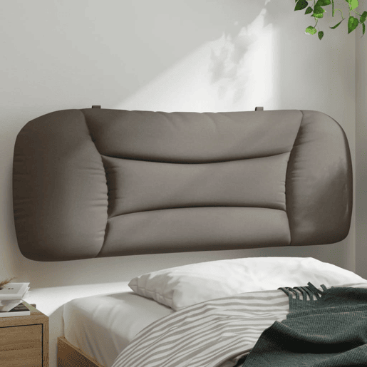 Almofadão de Cabeceira - Cabeceira de cama 100 cm tecido cinzento-acastanhado