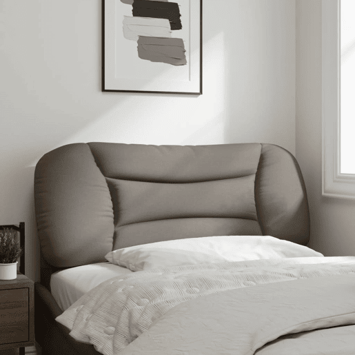 Almofadão de Cabeceira - Cabeceira de cama 100 cm tecido cinzento-acastanhado