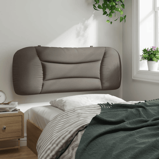 Almofadão de Cabeceira - Cabeceira de cama 100 cm tecido cinzento-acastanhado
